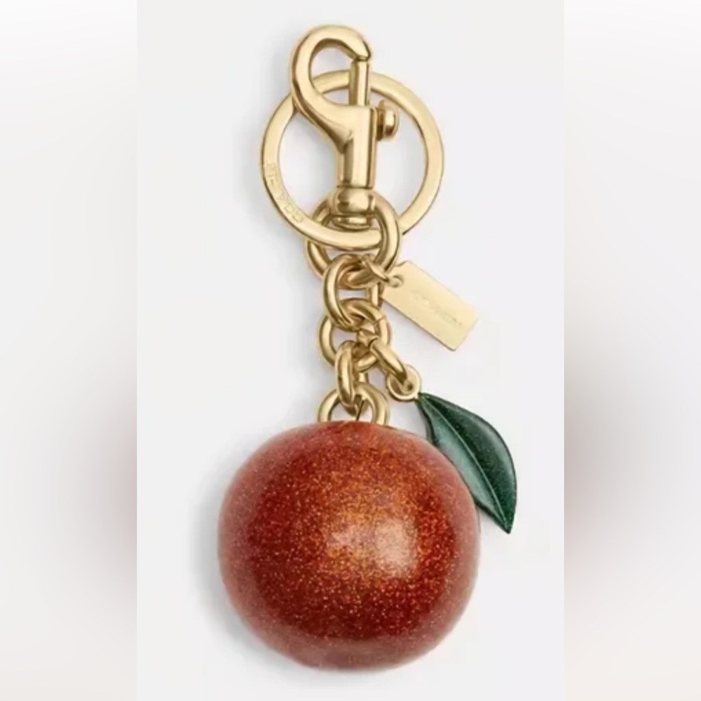 🍊🍊🍊Coach Sparkling Orange Fruit Keychain Bag charm 🍊🍊🍊 NWT 🍊🍊🍊 - Picture 5 of 16